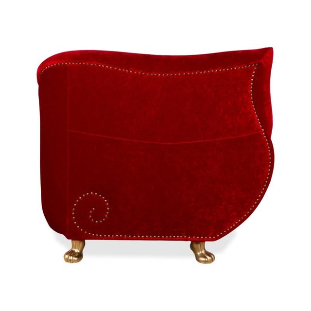 Red Velvet Gaudi Chair from Bretz For Sale - Image 11 of 14