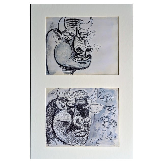 Pablo Picasso, Bulls: Preparatory Sketches for Guernica, Lithograph For Sale