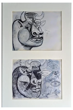 Pablo Picasso, Bulls: Preparatory Sketches for Guernica, Lithograph