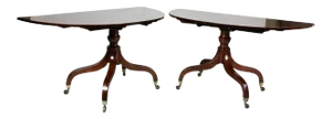Irish Regency Two Pedestal Dining Table