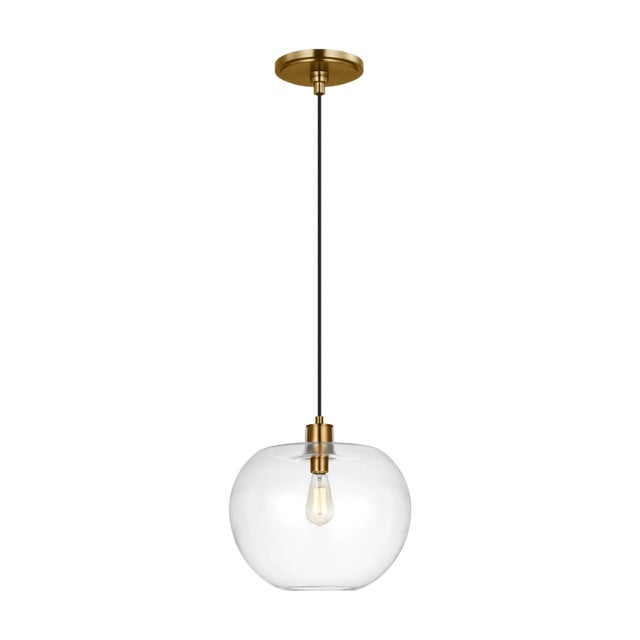 2020s Thomas O'Brien by Visual Comfort Studio Mela 1-Light Large Pendant in Burnished Brass For Sale - Image 5 of 5