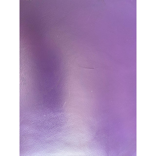 1990s Mario Bellini Vitra Figura Post Modern Purple Leather Desk Chair For Sale - Image 10 of 12