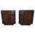 Italian Art Deco Bedside Tables in Wood and Brass, 1940s, Set of 2 For Sale - Image 12 of 12