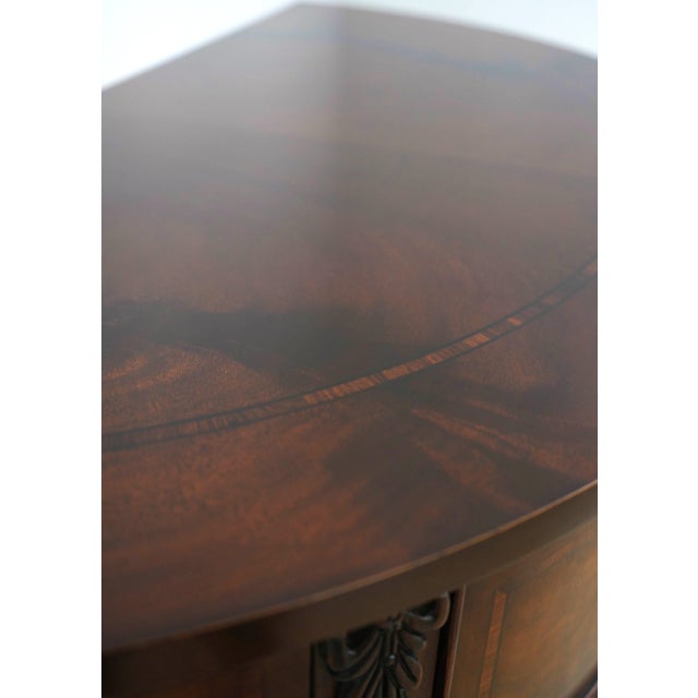 Councill Craftsmen Mahogany Banded Server Demilune Chest For Sale - Image 10 of 17