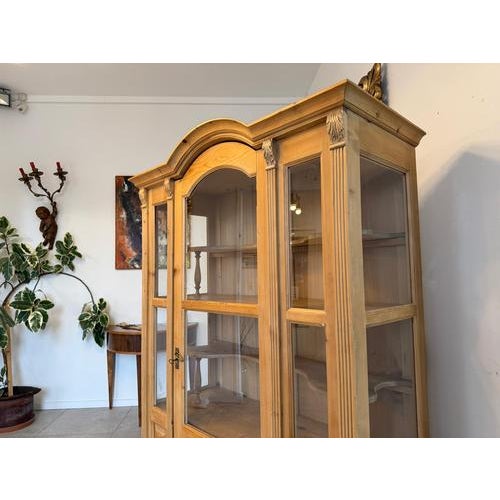 Wood Rustic Farmhouse Display Cabinet For Sale - Image 7 of 17