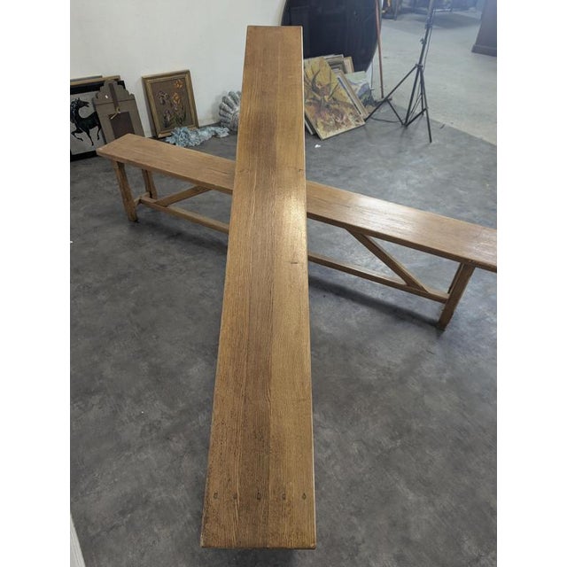 Benches in Oak, Set of 2 For Sale - Image 4 of 6