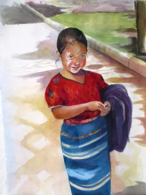 "Adelina" Watercolor on Paper