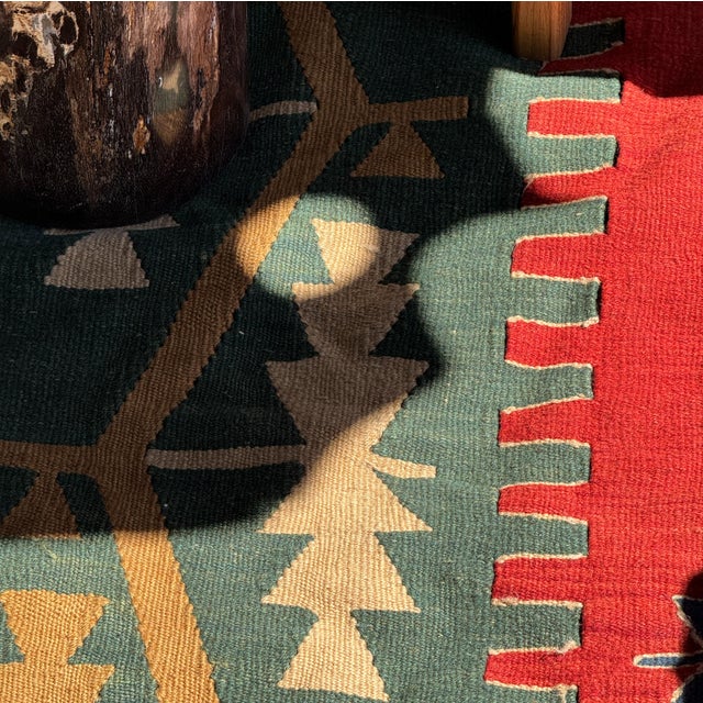 Large Turkish Rug with Predominantly Red Base, 1980s For Sale - Image 14 of 18