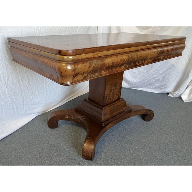 Antique Empire Era Mahogany Swivel Flip Top Game Table Chairish