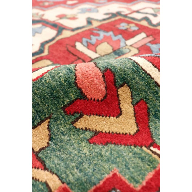 Pasargad Home Heriz Wool Area Rug-12' 5" X 18' 4", Red For Sale - Image 4 of 8
