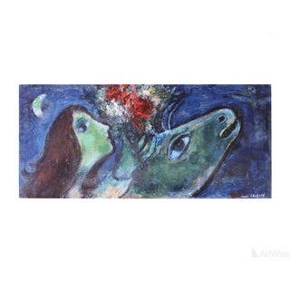 Marc Chagall, Woman With Green Donkey, Edition: 3000, Poster For Sale