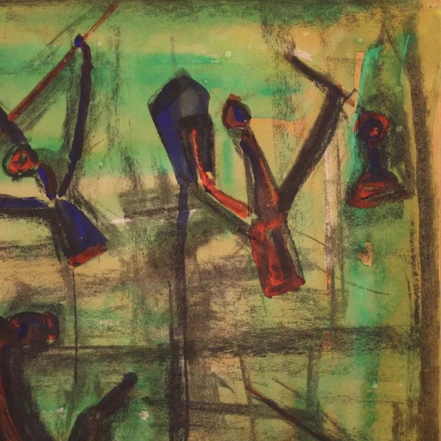 Signed Abstract Painting, 20th Century For Sale - Image 9 of 13