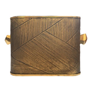 Glamorous Art-Deco Style Brass Ice Bucket, by Jay Jeffers For Sale