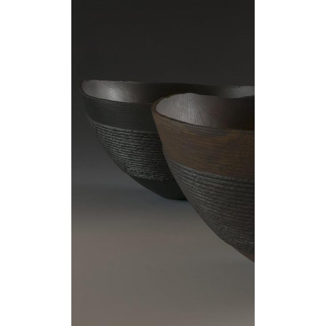 Not Yet Made - Made To Order Rope Bowl in Oak Black Stain Wood by Yann Marot For Sale - Image 5 of 7