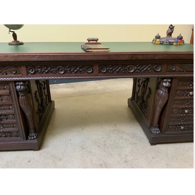 Antique Neo-Renaissance Desk, 1880 For Sale - Image 14 of 16