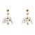 Mid 20th Century Italian Handmade Porcelain & White Murano Style Glass Daisy Chandeliers - a Pair For Sale
