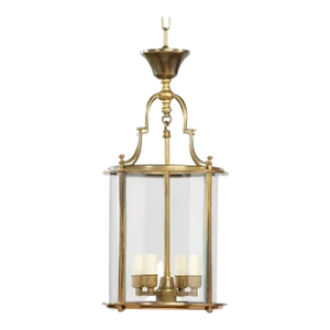 Brass and Glass Round Lantern