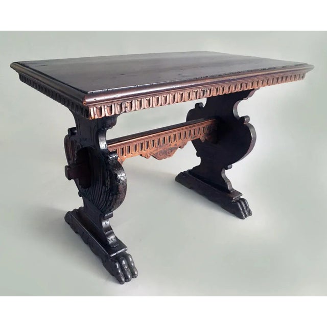 Italian Carved Baroque Style Side Table For Sale - Image 4 of 11