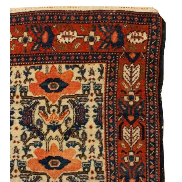Mid 19th Century Early 20th Century Senneh Rug For Sale - Image 5 of 5