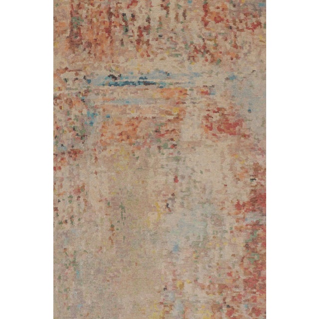 Rug & Kilim’s Modern Abstract Rug in Polychromatic Impressionistic Texture For Sale In New York - Image 6 of 10