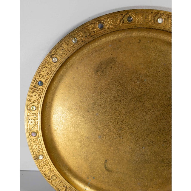 Tiffany Studios 20th Century Tiffany Studios New York City Bronze Dore Charger Plate For Sale - Image 4 of 14