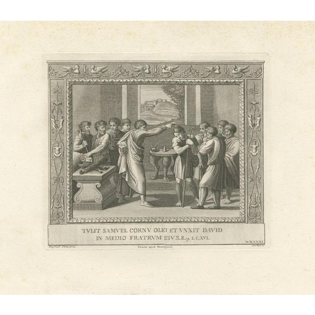 Consecration of David and of David and Goliath, Paper For Sale - Image 4 of 6