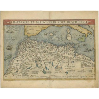 Antique Map of North Africa by Ortelius, 1600 For Sale
