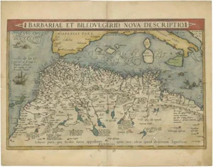 Antique Map of North Africa by Ortelius, 1600