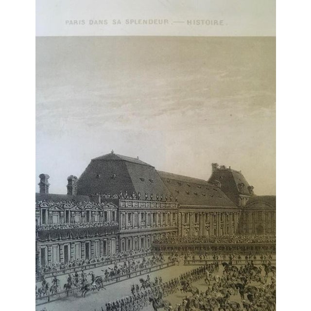 French Artist, Carousel, Mid-19th Century, Black and White Print For Sale - Image 9 of 16