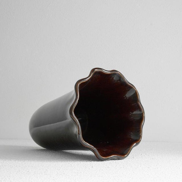 Ceramic Glazed Pottery Vase from Poët-Laval Ondulé, 1960s For Sale - Image 7 of 9