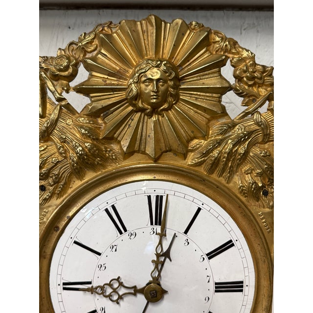 A Late 19th Century Morbier Works for a Tall Case Clock. For Sale - Image 4 of 12
