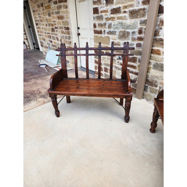Antique Bench From India For Sale - Image 11 of 11