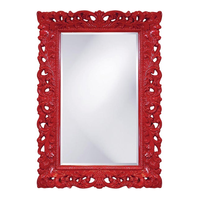 Barcelona Mirror - Glossy Red For Sale