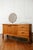 Brown Vintage Oak Sideboard with Circular Mirror, 1960s For Sale - Image 8 of 12