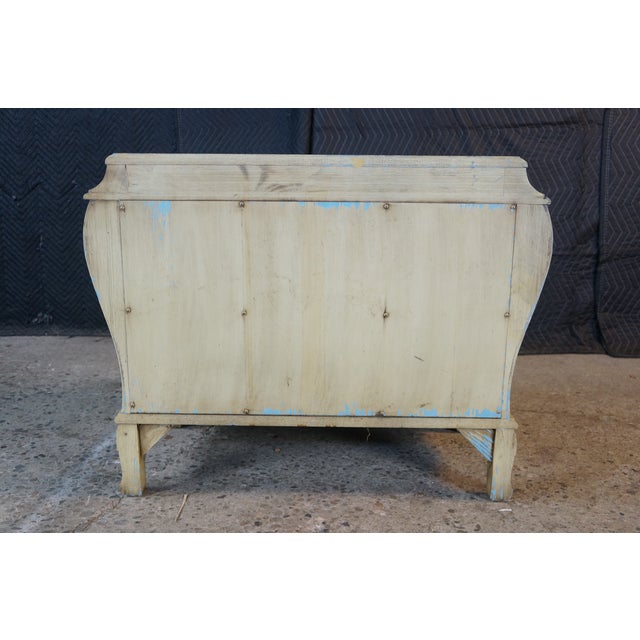 Karges French Provincial Hand Painted Venetian Bombe Commode Nightstand Chest For Sale - Image 16 of 18