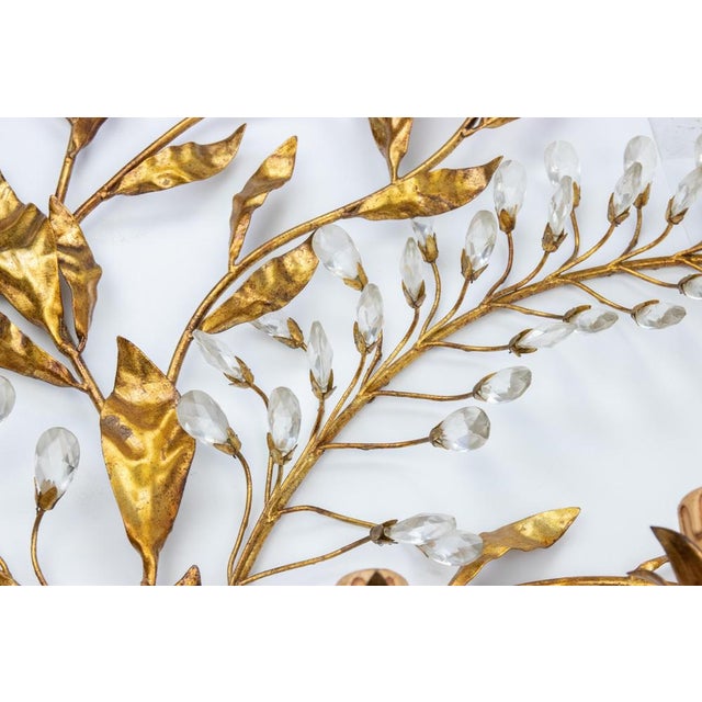 Gilded Brass Bracket Lamp in the style of Hans Kohl, Late 20th Century For Sale - Image 4 of 6