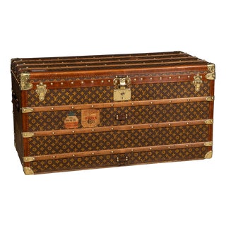 Antique 20th Century Trunk in Monogram Canvas from Louis Vuitton, France, 1910 For Sale