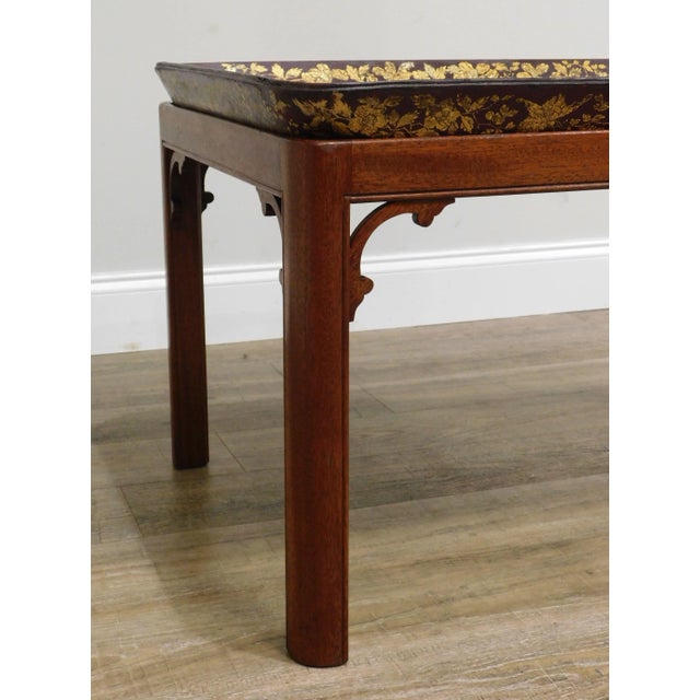 Henry Clay Antique Paper Mache Tray on Mahogany Stand 2 Georgian Butler Table For Sale - Image 11 of 13