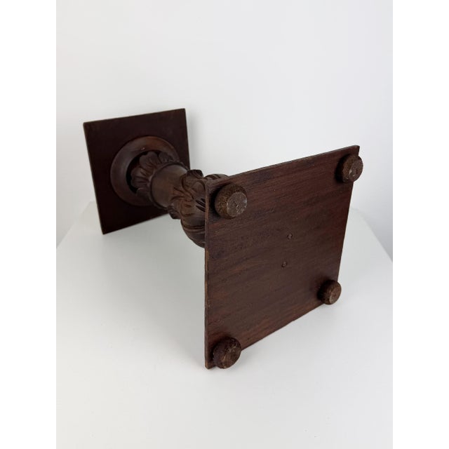 Antique Carved Wood Pedestal, 1890s For Sale - Image 14 of 17