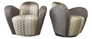 20th Century Kagan Style Swivel Chairs by Weiman