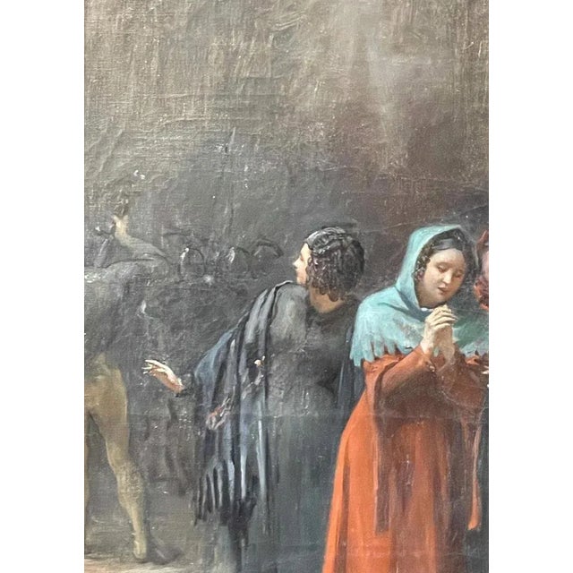 Murder of Filippo Strozzi, 19th Century, Oil on Canvas, Framed For Sale - Image 5 of 8