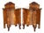 Antique Victorian Burl Walnut Nightstands, Set of 2 For Sale