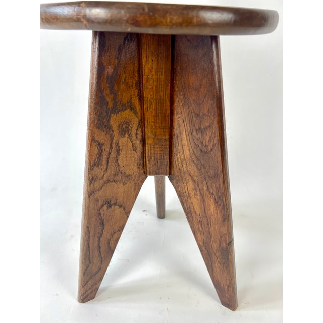 French Modernist Stool, 1940s For Sale - Image 13 of 14