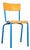 Blue Simple Stacking Dining Chair from Mullca, 1960s For Sale
