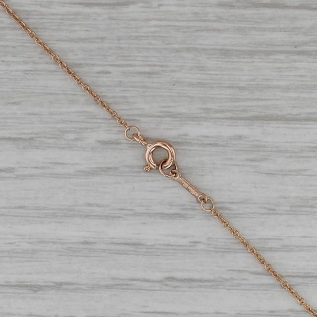Metal: 18k Rose Gold Weight: 3.8 Grams Stamps: T&CO Au 750 Paloma Picasso Chain Style: Cable Chain Closure: Spring Ring...