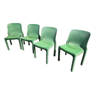 Selene Chairs by Vico Magistretti for Artemide, 1960s, Set of 4 For Sale