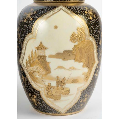 Asian-Style Porcelain Ginger Jars, 20th Century, Set of 2 For Sale - Image 4 of 12