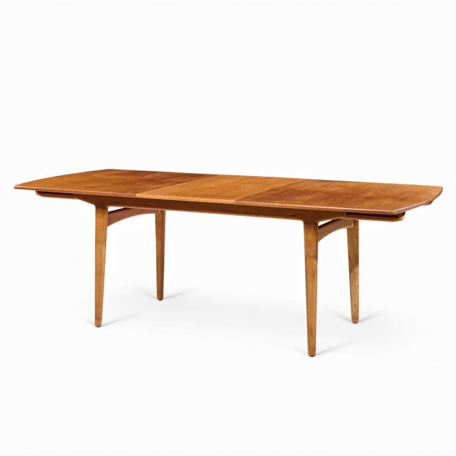 Mid 20th Century Knud Andersen for Jca Jensen Mid 20th Century Danish Teak Hidden Leaf Dining Table For Sale - Image 11 of 13