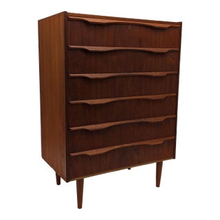 1960s Teak Vintage Danish Chest of Drawers For Sale