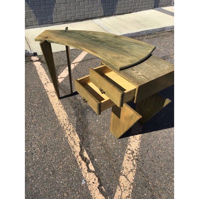 Mid-Century "Boomerang" Atomic Curved Desk For Sale - Image 4 of 11